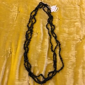 Set of 3 36” Black Tourmaline Strand Necklaces